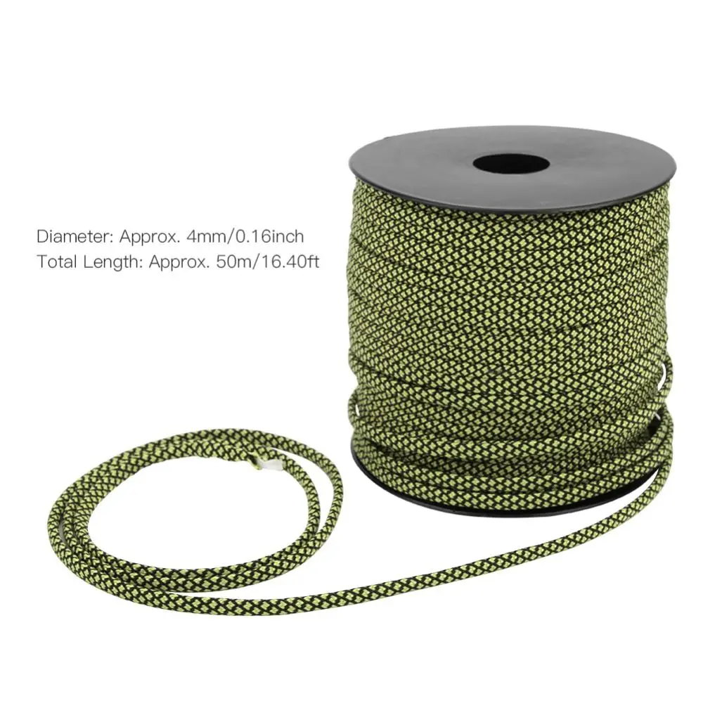 Paracord de poliéster duradero, 7 hebras centrales, cuerda de paracaídas resistente a los rayos UV, cordón trenzado de 4MM de espesor, atado de rescate