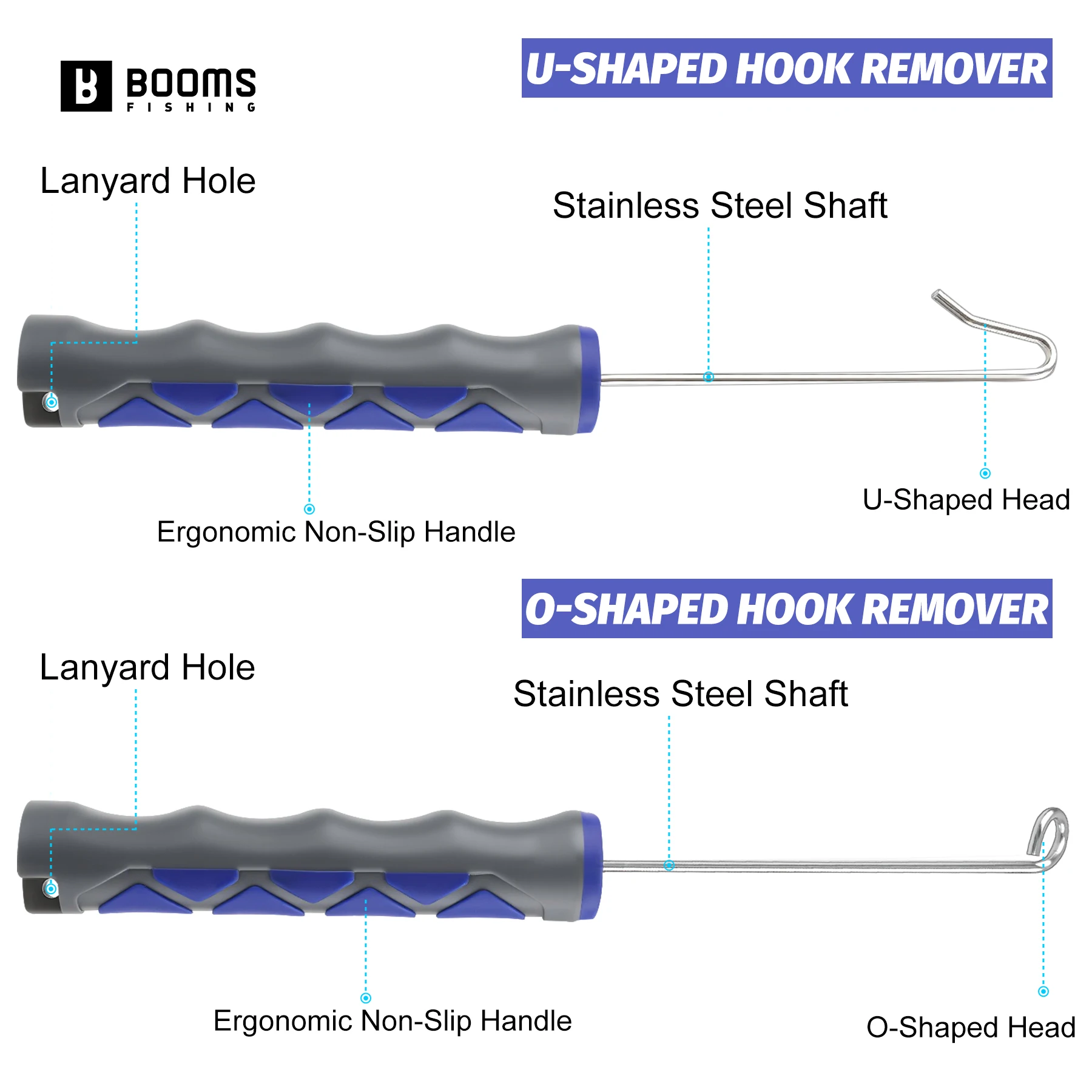 Booms Fishing XW21 2 piezas removedor de anzuelos de pesca Dehooker de acero inoxidable Extractor separador de anzuelos herramientas de pesca de desacoplamiento rápido - imagen 2