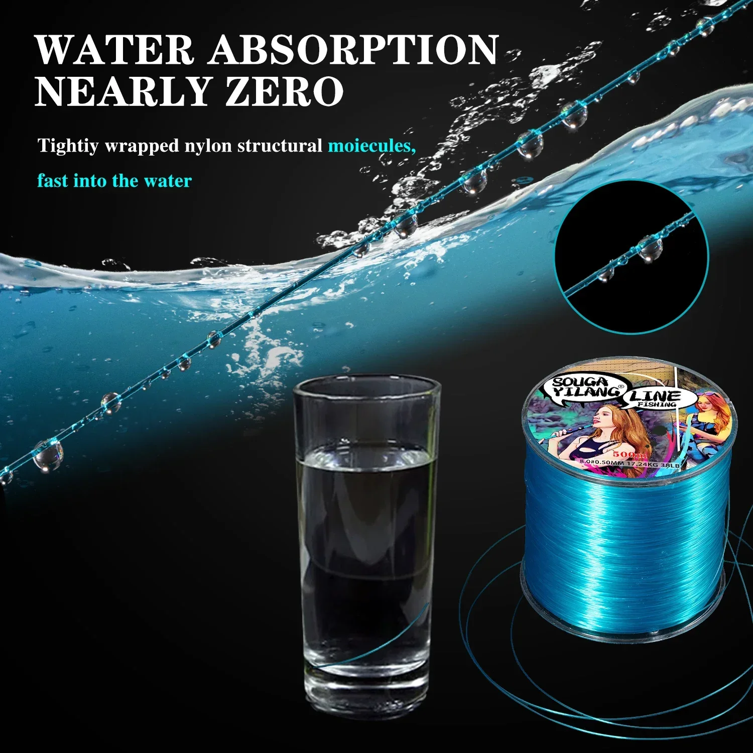 Sedal monofilamento Sougayilang de nailon para mar y agua dulce - imagen 4