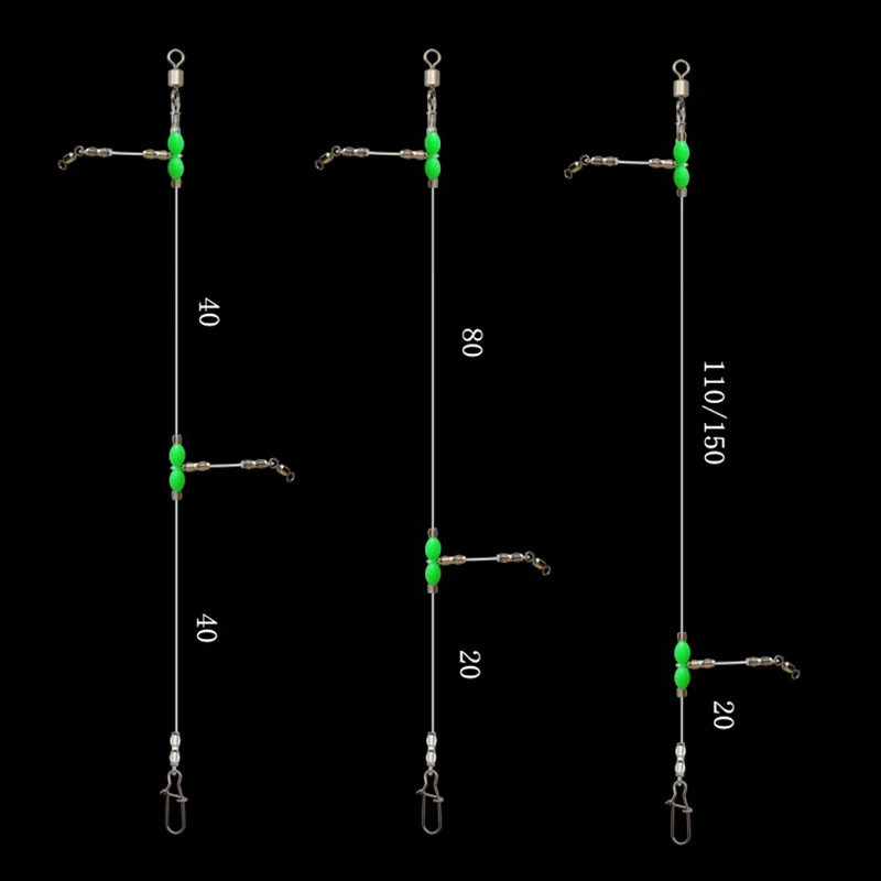 Aparejos de pesca PD, juego de sedal Tenpin de nailon, accesorios de conector de calabaza de fundición larga para pesca en el rama, aficionados al mar - imagen 3