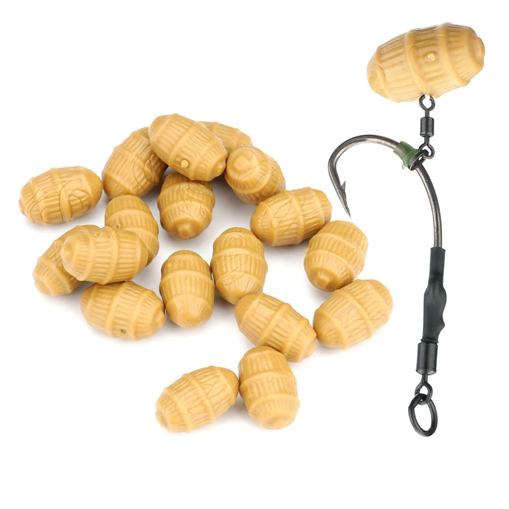 Hirisi 20 piezas cebos de tuerca de tigre flotantes suaves para pesca de carpa, cebo Artificial, accesorios de herramientas de pesca de carpa MA110 - imagen 2