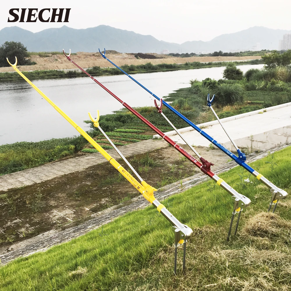 Soportes de anillos de caña de pescar antideslizantes telescópicos de carbono para soporte de tierra soporte de caja de pesca - imagen 5