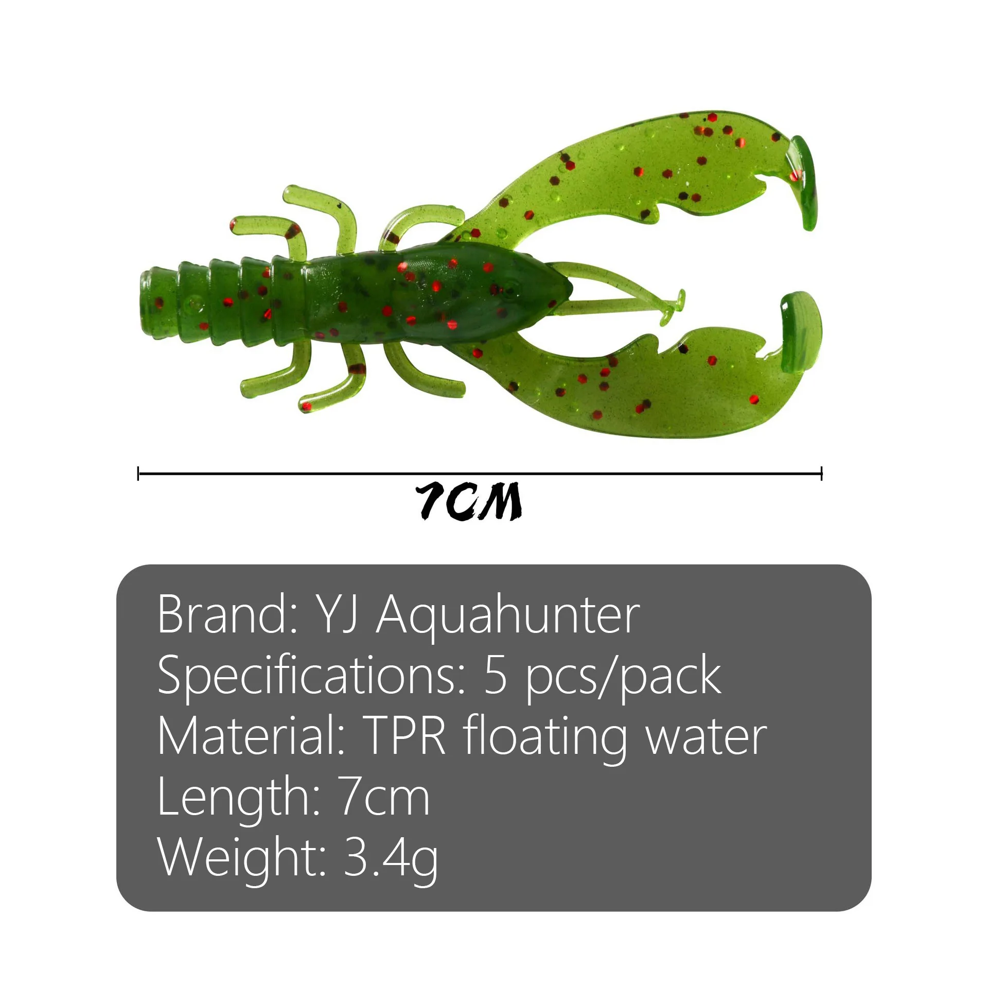 Cebo blando de 5 unids/pack, cebo flotante de camarón de 7cm, cebo biónico Fshing, lubina a rayas - imagen 4