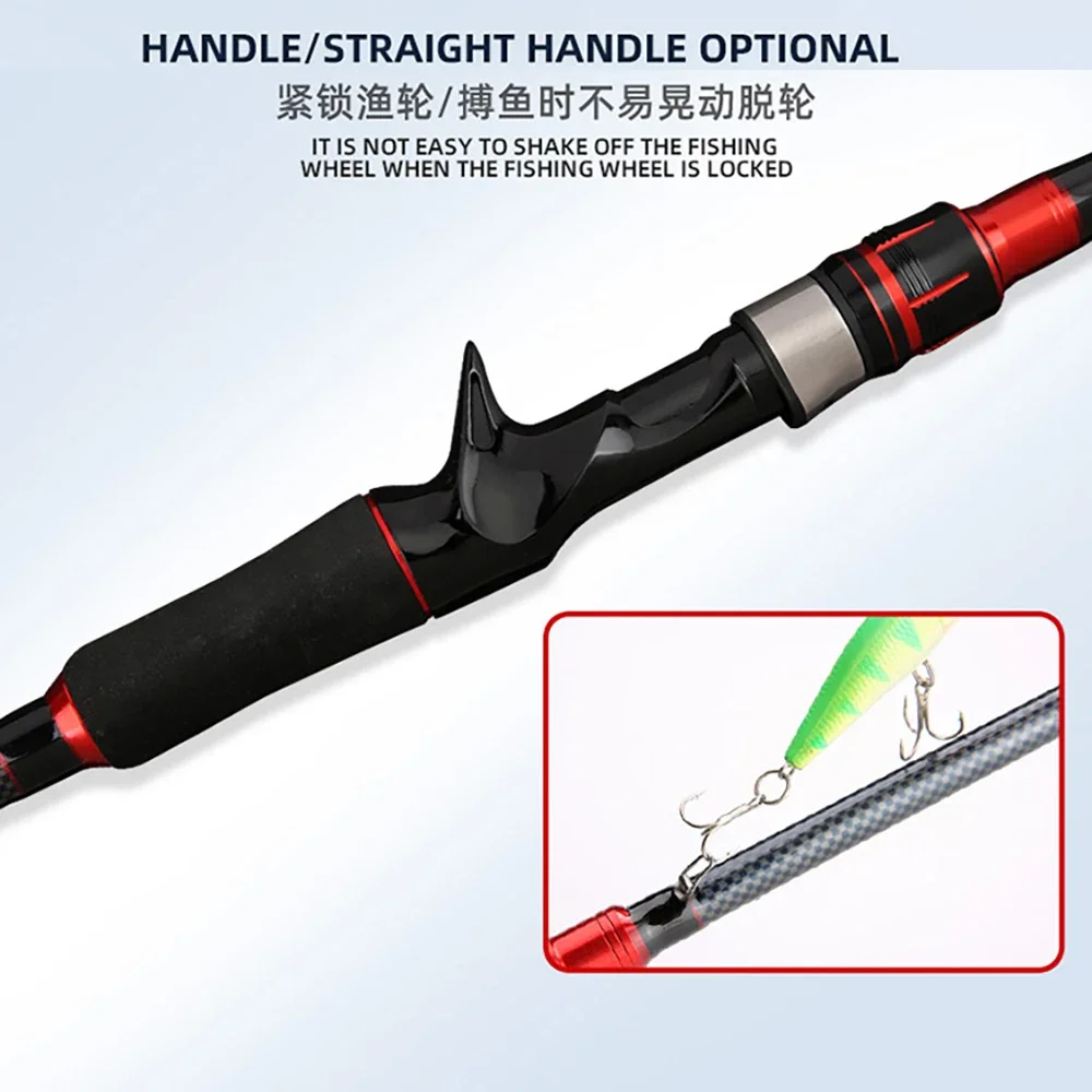 Caña de pescar ultraligera, aparejo giratorio de 1,65 m/1,8 m, ideal para pescar trucha, lubina, lago, arroyos, todas las aguas - imagen 5