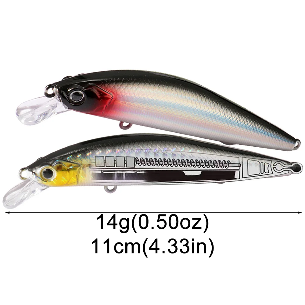 Señuelo de pececillo que se hunde, 14g, Wobbler de tiro largo, boost magnético, Swimbait, aparejos de pesca de carpa, anzuelo Crankbait Jerkbait, cebo de silicona - imagen 3