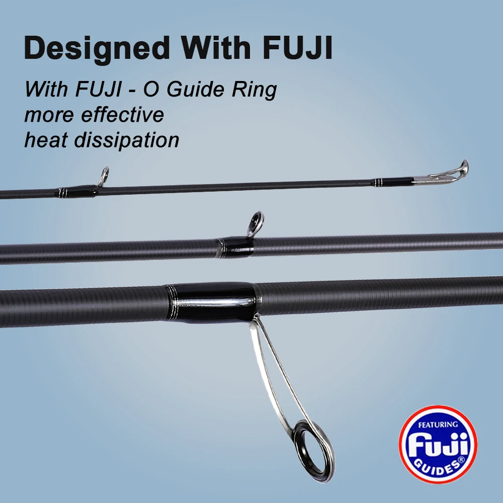 Caña de pescar MIFINE LIGHTNING STORM Power L, caña giratoria de 5-25g, punta hueca, acción rápida, pesca en roca ligera, agua salada y dulce - imagen 3