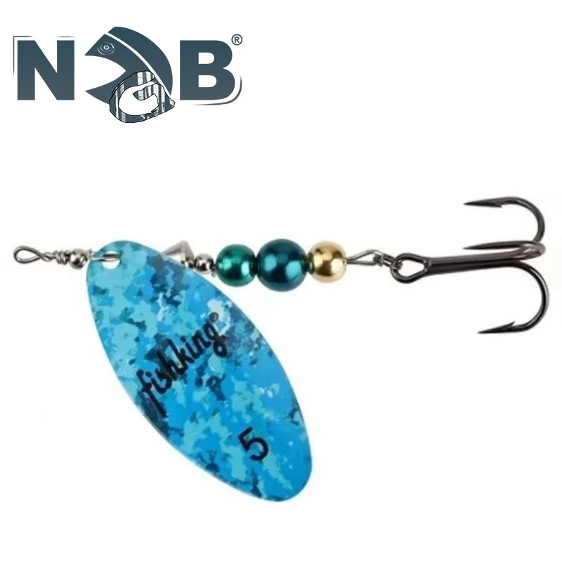 Señuelos de pesca con cebo giratorio de Metal NGB, 5,8g, 7,2g, 9,2g, 14,5g, 20,5g, cebo artificial duro con anzuelo triple para Lucio - imagen 5