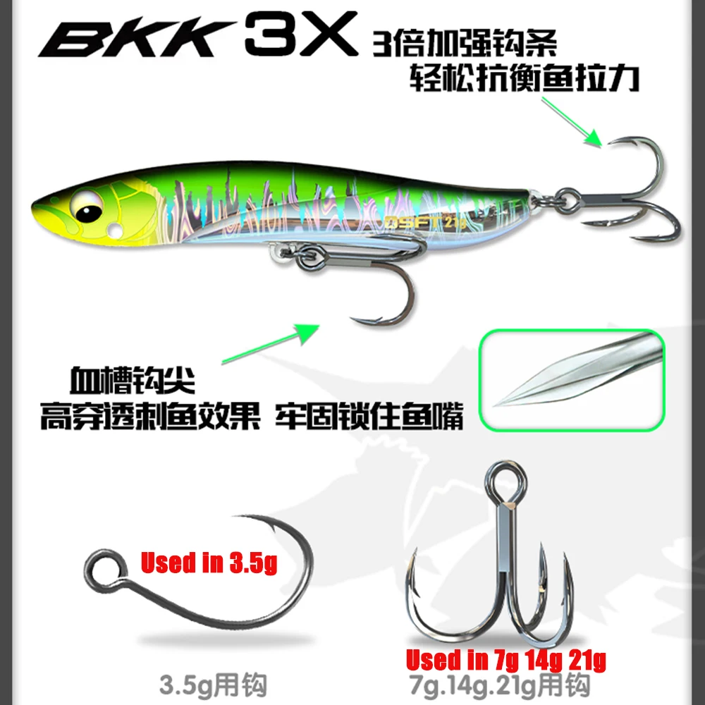 SFT BAIBAI 3,5G 7G 14G 21G gota lenta Micro plantilla de Metal fundido Shore Casting Jigging cuchara pesca de agua salada cebo aparejos 5 unids/set - imagen 4