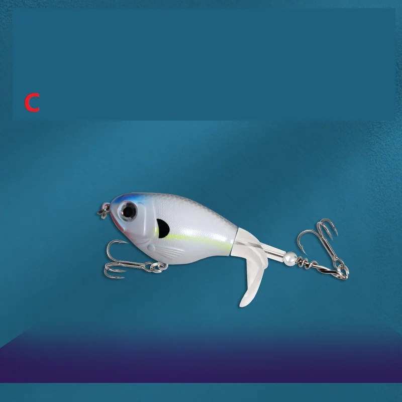 6 uds 16,5g y 6g cebo duro Artificial Tractor hélice flotante señuelos cola giratoria cola giratoria dura y suave