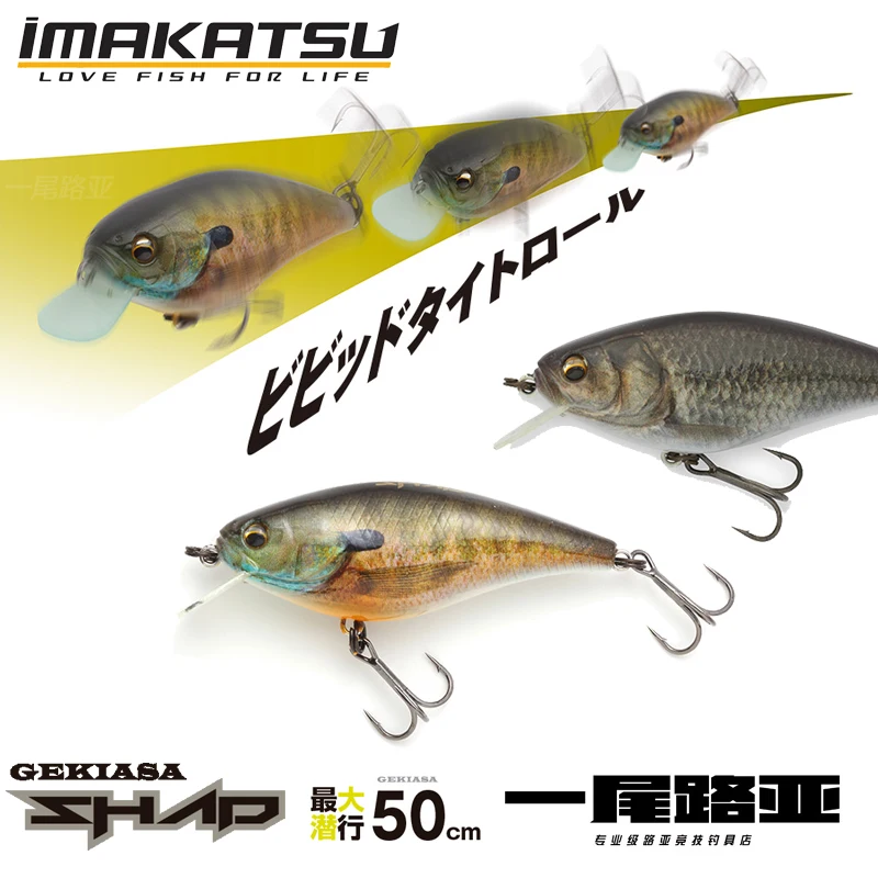 Cebo duro japonés Imakatsu Imae Clone Gekiasa Shad Ultra poco profundo arenque roca grasa señuelo - imagen 2
