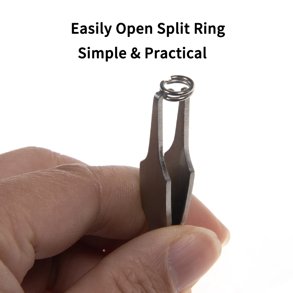 ICERIO-Alicates de anillos divididos rápidos para pesca, 6cm/8,5g, tamaño Mini, abridor de anillos de doble bucle de acero inoxidable, pinzas para sedal - imagen 4
