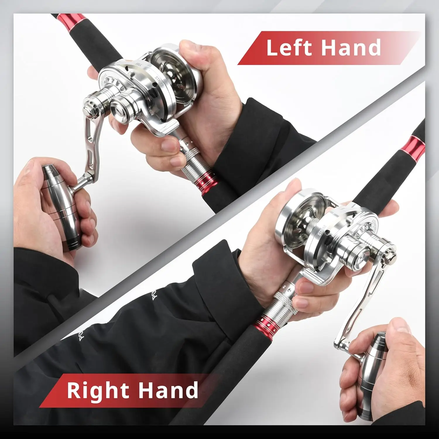 Carrete de Jigging de paso lento GOMEXUS LS20 CNC carrete convencional de arrastre de palanca de cuerpo de aluminio de grado para todos los aviones - imagen 5