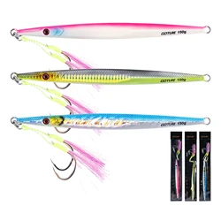 Señuelo de plantilla Goture, 150g/200g, revestimiento sólido de ojo 3D, anzuelos dobles afilados, fundición a tierra, Jigging, pescado, lubina, aparejos de cebo Artificial