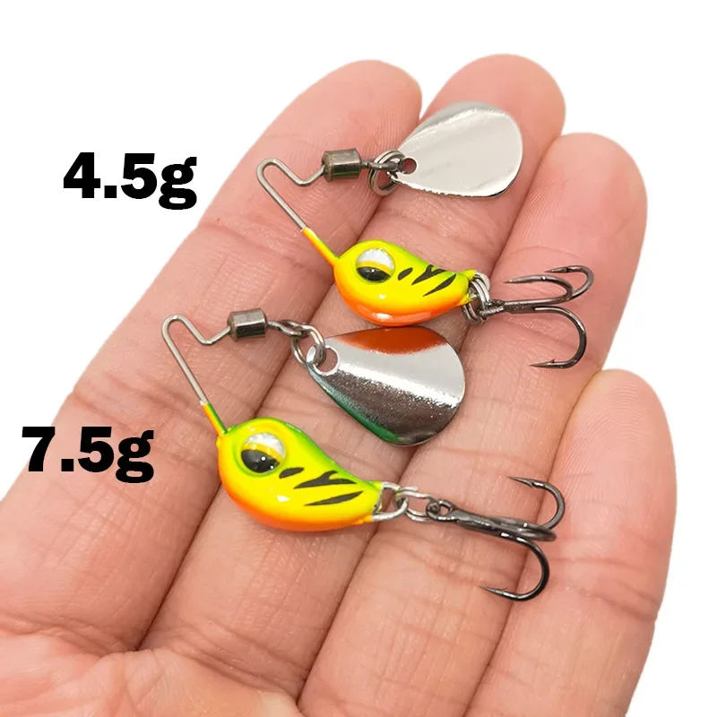 2022 nuevo 4,5g/7,5g Metal VIB Micro señuelo de pesca Spinner hundimiento cuchara giratoria Pin Crankbait lentejuelas cebos aparejos de pesca - imagen 3