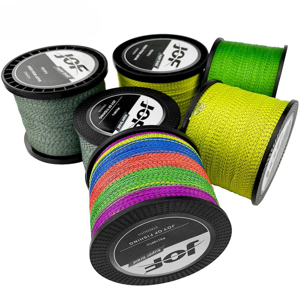 Línea de pesca Invisible JOF de 500M/300M, línea de revestimiento de fluorocarbono moteado de 8 hebras, 0,14-0,50mm, 18LB-78LB, línea manchada súper fuerte - imagen 3