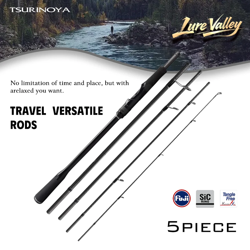 Caña Spinning Tsurinoya Lure Valley – 5 Tramos con Guías Fuji SIC