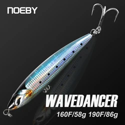 NOEBY-señuelo de pesca con lápiz Stickbait Topwater, 160mm, 58g, 190mm, 86g, Wobbler flotante, cebo duro Artificial para Señuelos de Pesca de Mar GT