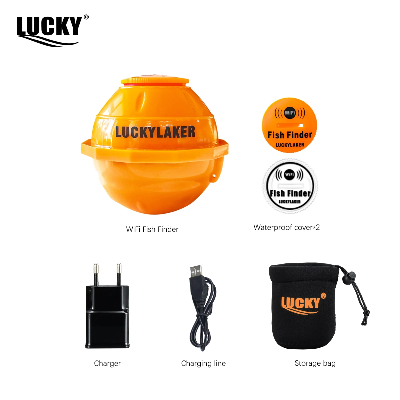 Lucky-sonar inalámbrico buscador de peces peces de mar detectar sirena portátil WIFI 135 pies (45 m) de profundidad IOS Android FF916 - imagen 5