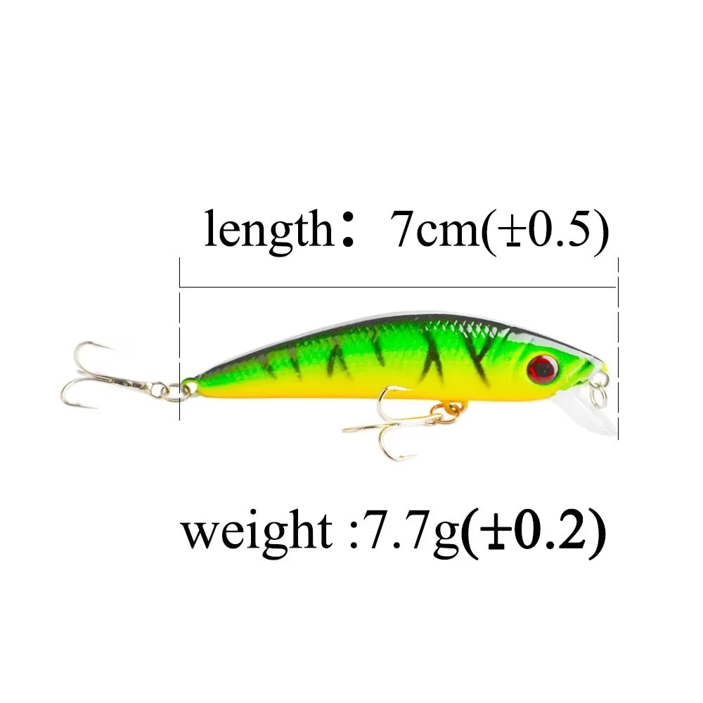 NGB 7,7g Minnow pez falso cebo duro Wobblers señuelo de pesca ojo 3D 7cm Swinbait Popper - imagen 3