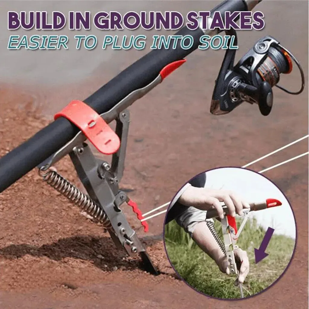 Soporte automático para caña de pescar, acero inoxidable, doble resorte, ángulo, soporte para caña de pescar plegable, aparejos ajustables - imagen 5