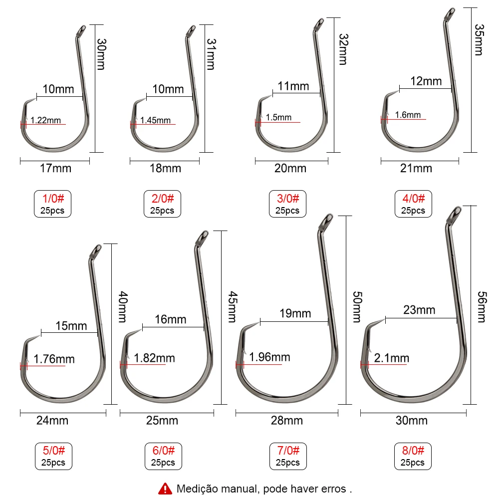 FTK-anzuelos de pesca de 25-50 piezas, anzuelos de pesca con púas, cabeza torcida, CircleDouble Back - imagen 2