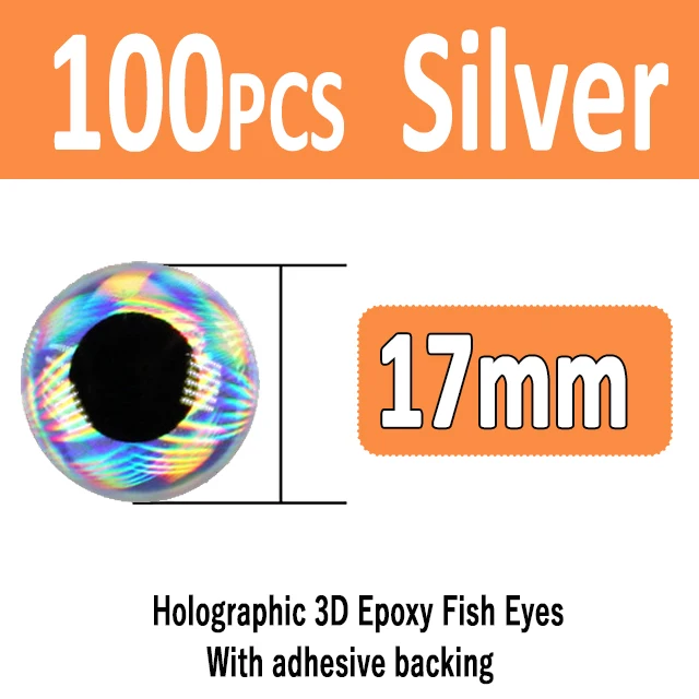 Silver 17mm 100pcs
