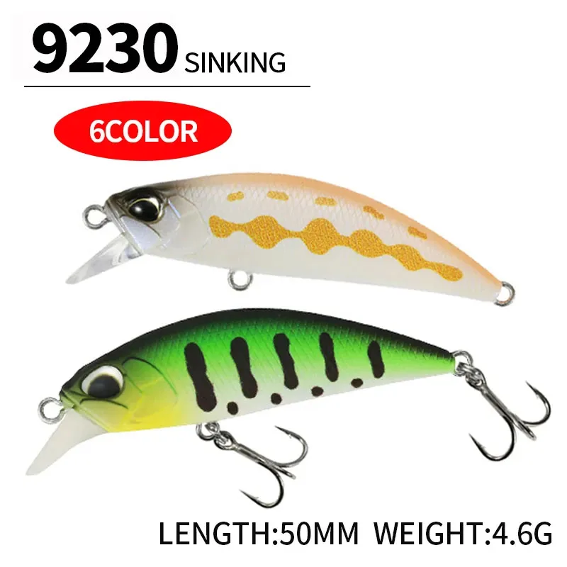 Mini Señuelos de Pesca de pececillo que se hunden, cebos artificiales para lubina, Lucio, carpa, agua dulce, Jerkbait, Swimbait, equipo de pesca, 50mm, 4,6g - imagen 3