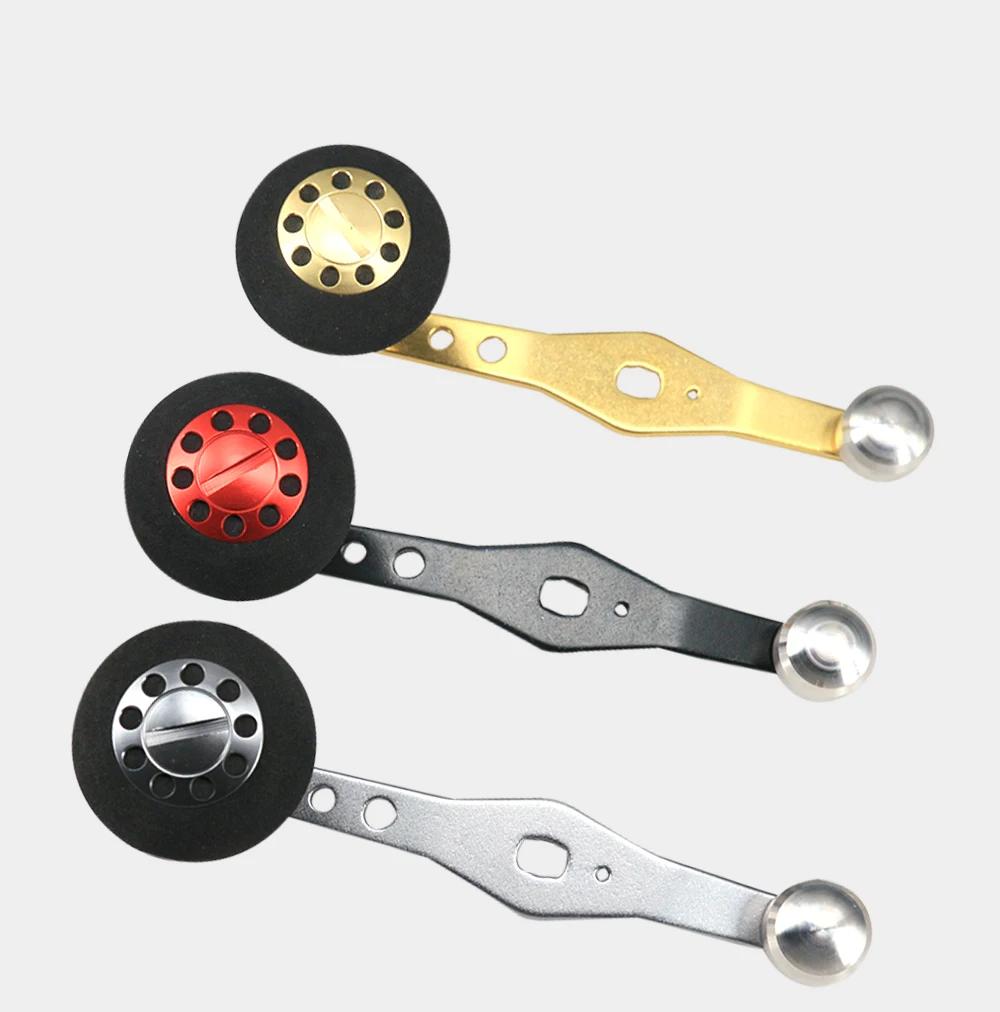 Mango de Metal DEUKIO y perilla EVA de aleación de aluminio, mango de carrete de pesca de 8x5mm para piezas de Baitcasting, modificación DIY - imagen 5