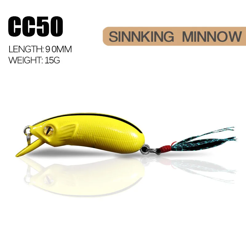 Cebo de pesca de plástico Artificial con ojos 3D, Grouper de lubina, equipo de pesca falso duro, herramientas de pesca al aire libre de hundimiento lento - imagen 3