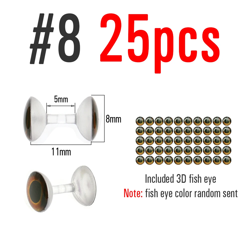 25pcs  Size 8