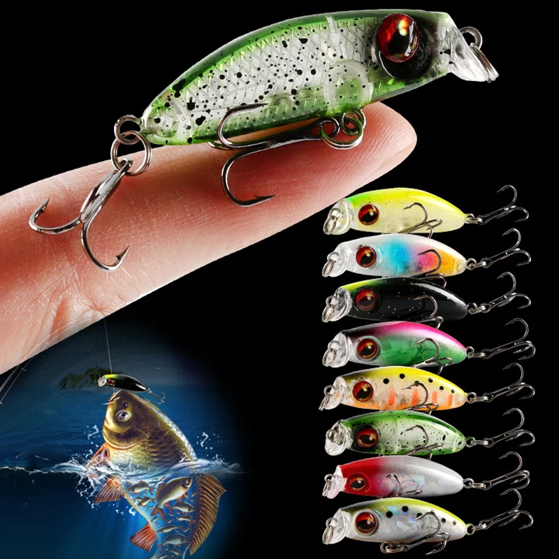 TAKEDO YH05 cebo Artificial 8 colores juego de Señuelos de Pesca hundimiento plástico Popper cebo de Pesca Mini Minnow Wobblers Señuelos de Pesca - imagen 2