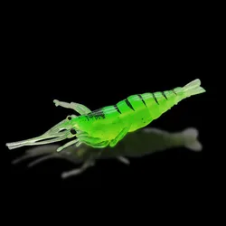 10 Uds. Señuelo de camarón suave de 4cm anzuelo de gusano Artificial señuelos Crankbait afilados cebo de gambas de silicona Pesca para cebo de Pesca