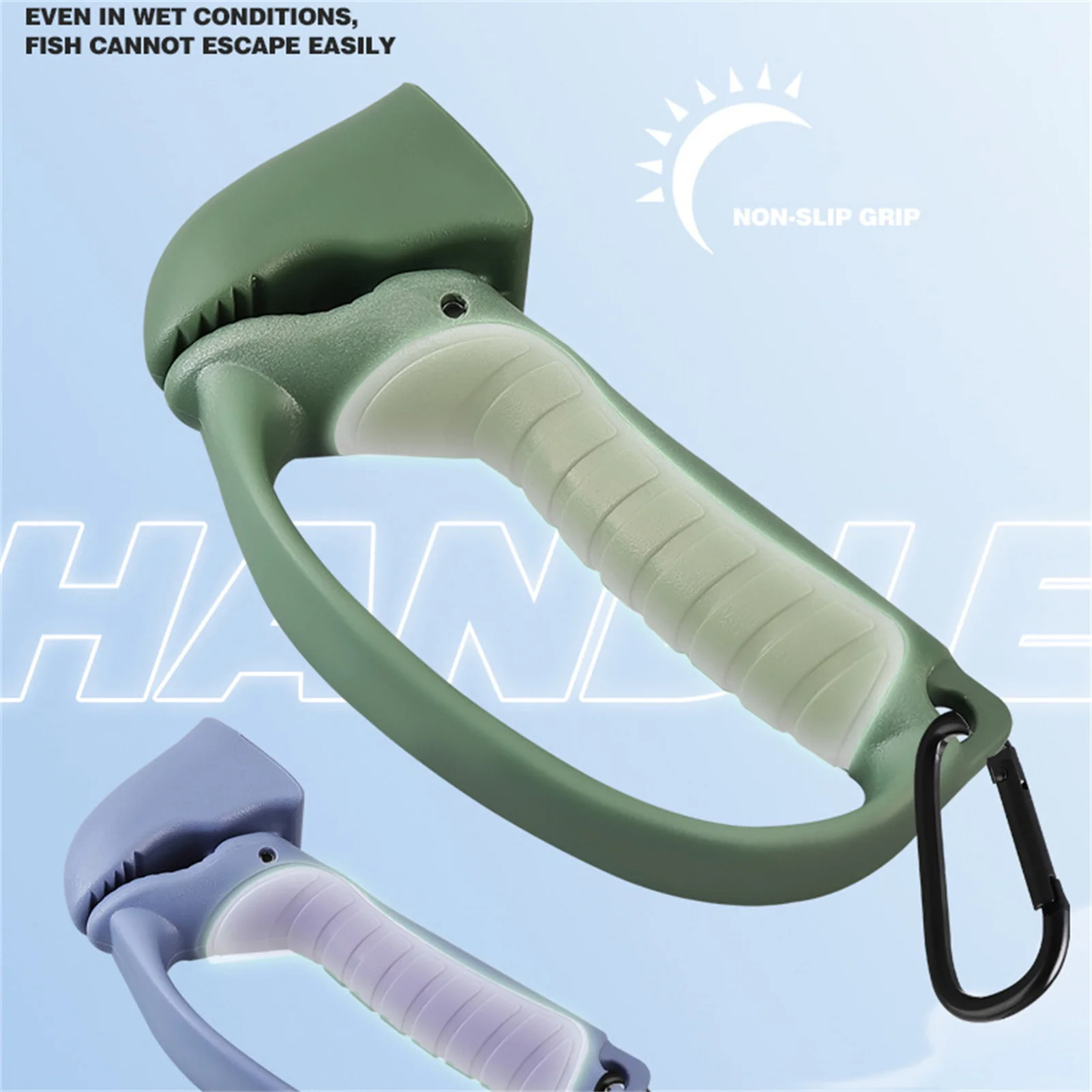 Alicates de pesca de mandíbula de 12,7 cm, herramienta de agarre de labio de pescado de aleación de aluminio con dientes de goma para liberación de captura, engranajes de pesca portátiles - imagen 3