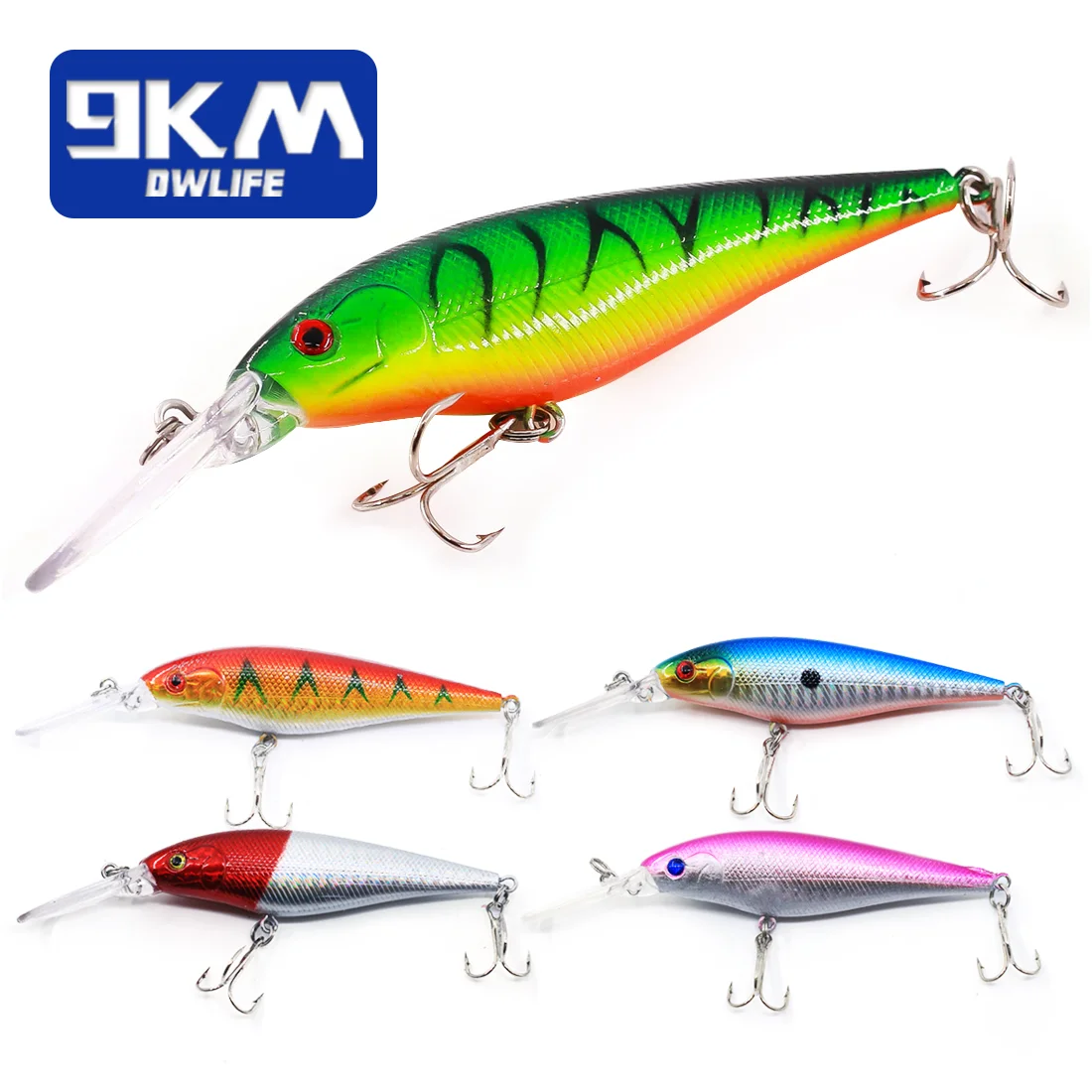 Señuelos Minnow 10,5g Señuelos de Pesca Swimbaits barco Topwater cebos duros para trucha lubina con anzuelo triple agua salada agua dulce 11,5 cm