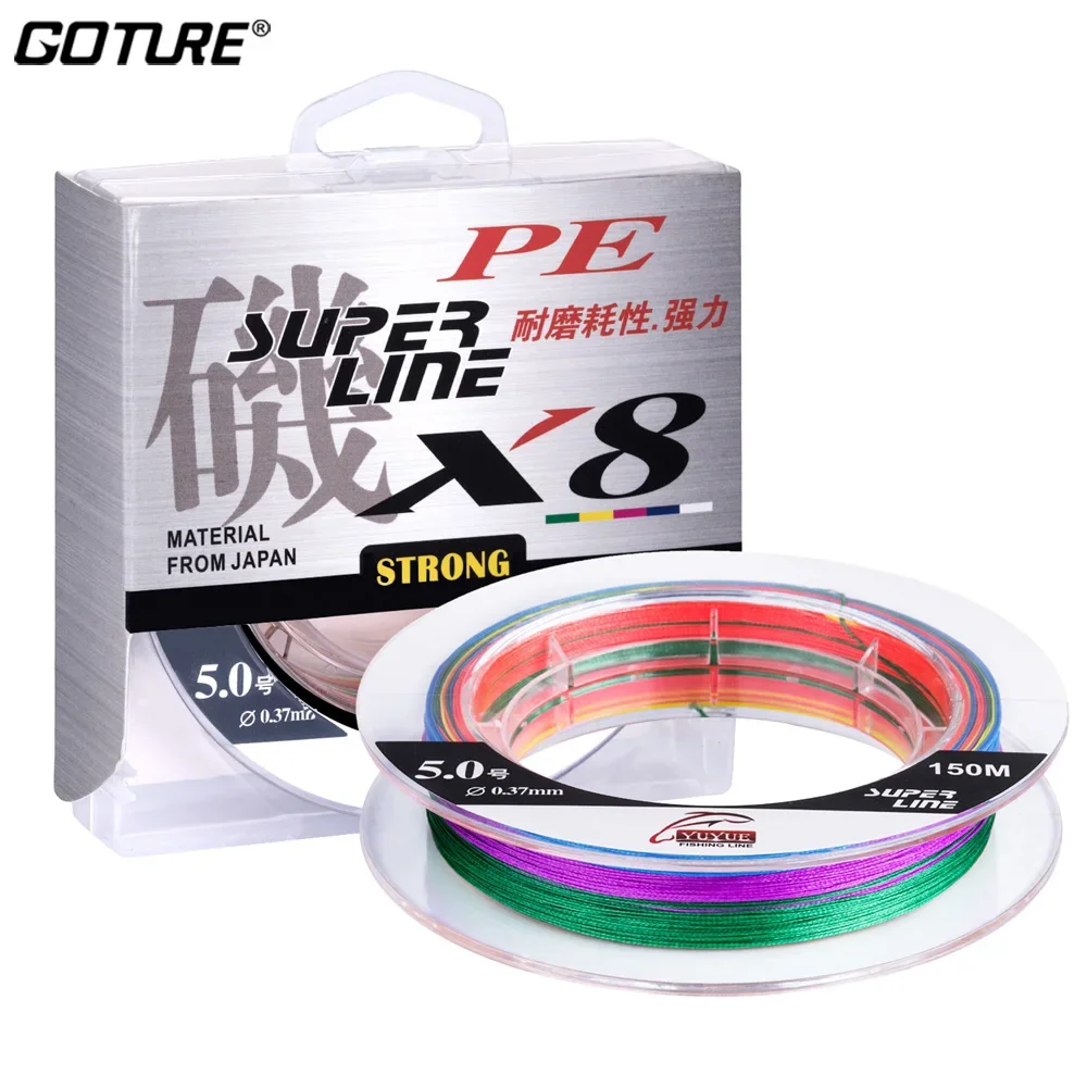 Goture línea PE trenzada 8 hebras para carpa, multifilamento - imagen 4