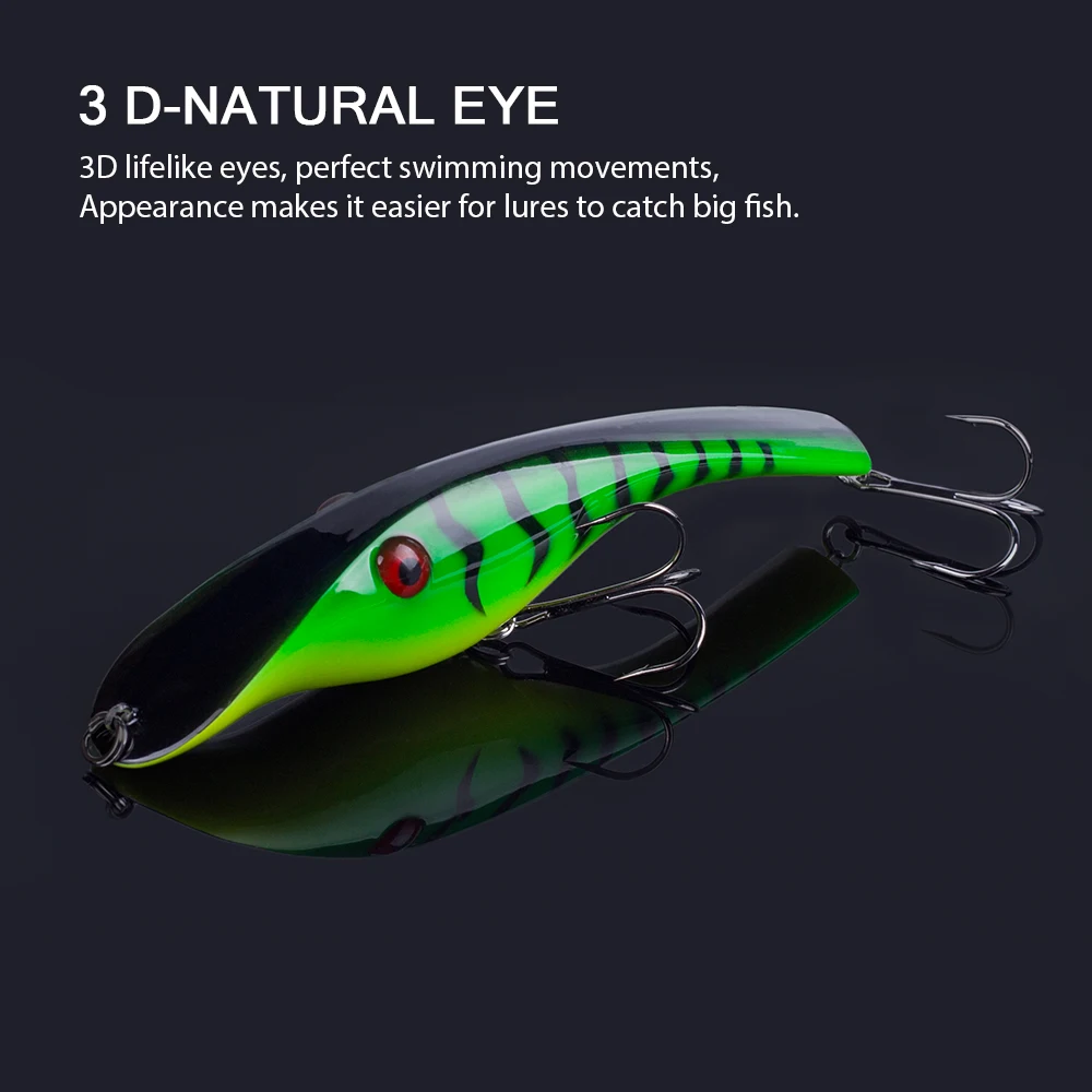 Hanlin-señuelo de pesca hundido Jerkbait, 140mm, 43g, alta calidad, vida corporal como acción de natación para Lucio, pesca de lubina almizclada - imagen 3