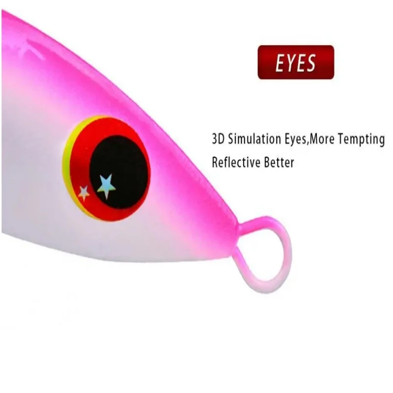 Señuelo de plantilla de metal de 40g, señuelos de jigging verticales con gancho para perca, señuelos giratorios de mar, jigging lento, 5 uds. - imagen 2