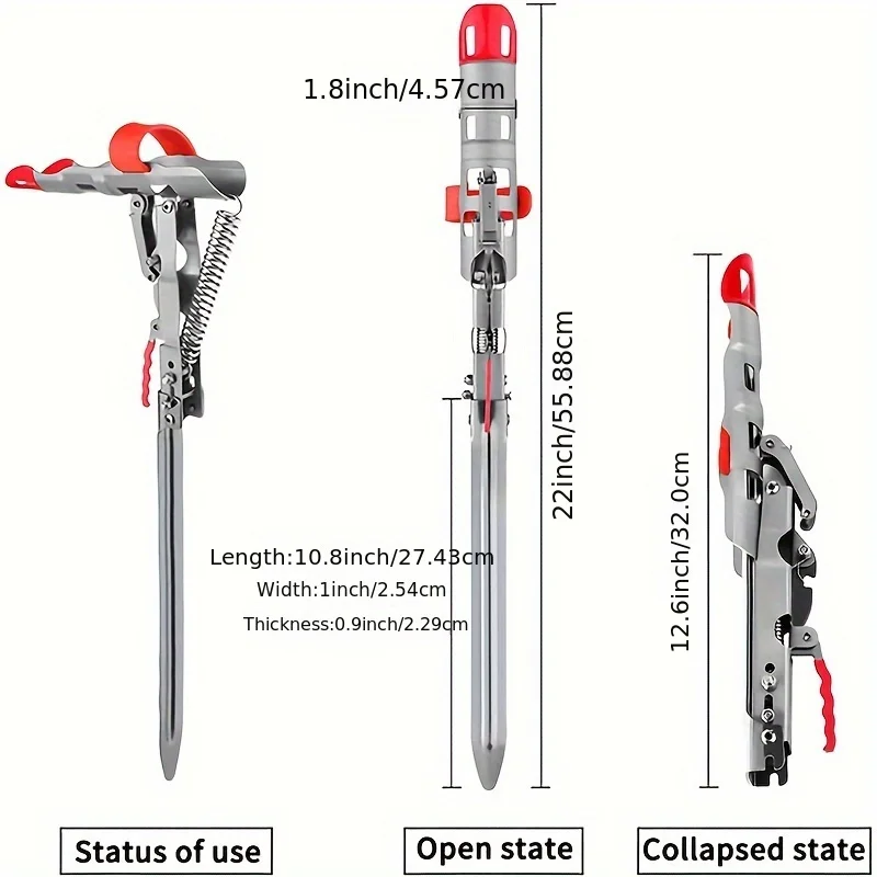 Soporte de caña de pescar automático plegable, caña giratoria telescópica, secciones de soporte de poste de ángulo de resorte, soporte automático para aparejos Olta - imagen 3