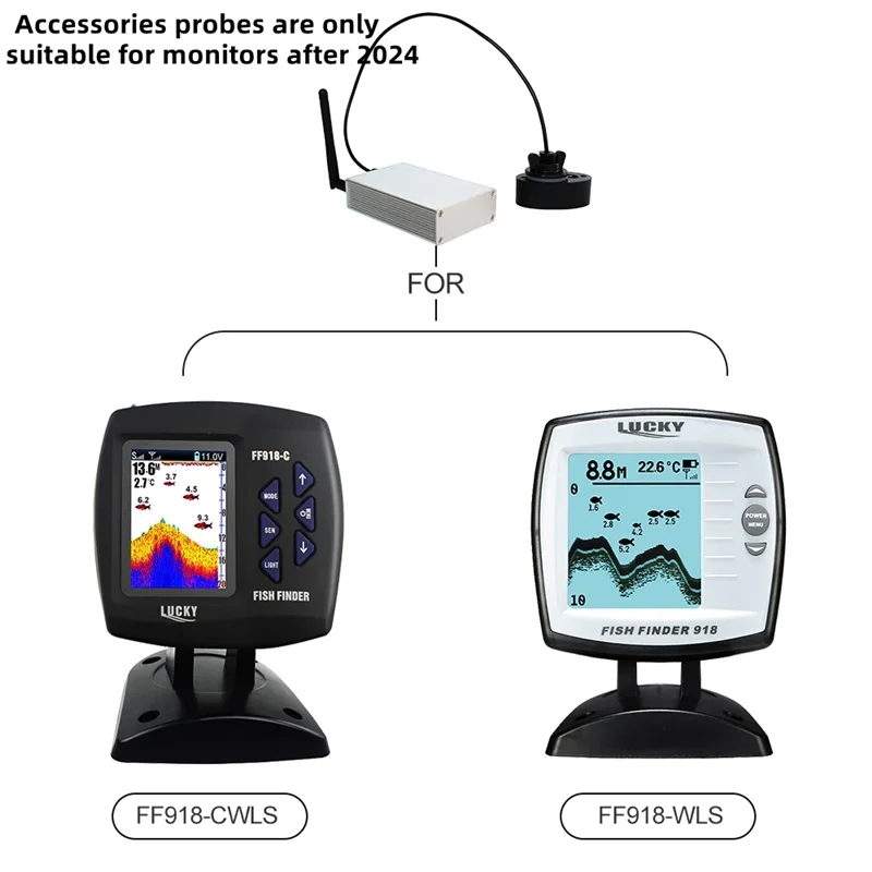 Accesorios originales para buscador de peces LUCKY, accesorios para sonar inalámbrico para monitores FF918-CWLS/FF918-WLS, pesca - imagen 2