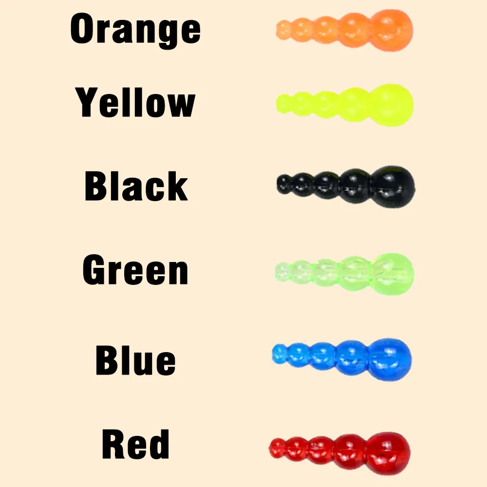 30 Uds. De cuentas de pesca apiladas, suministros de fabricación de señuelos de pesca de plástico para Spinner en línea, Spinnerbait, aparejo Walleye, trucha, lubina, Crappies - imagen 3