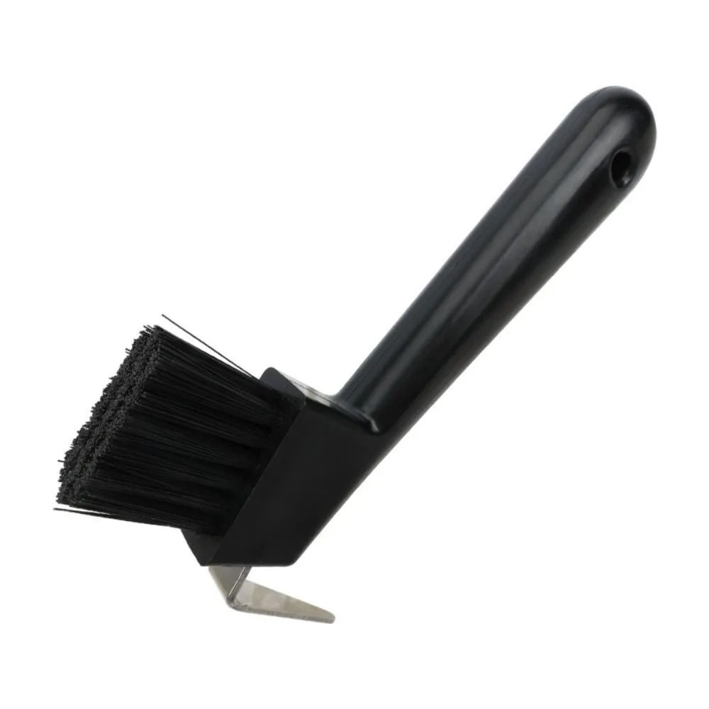 Cepillo de selección de pezuña de caballo negro, suministros de engranaje de caballo, limpiador de ranura de pezuña multifunción, duradero y portátil - imagen 3