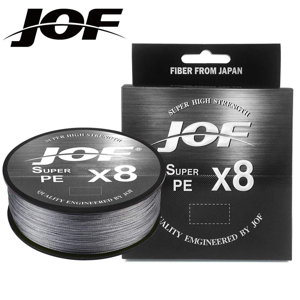 Línea de pesca multifilamento JOF, 8 hebras, 500M, 300M, 150M, productos de pesca de carpa, 15-100LB, línea trenzada de PE, accesorios de pesca de mar 8X