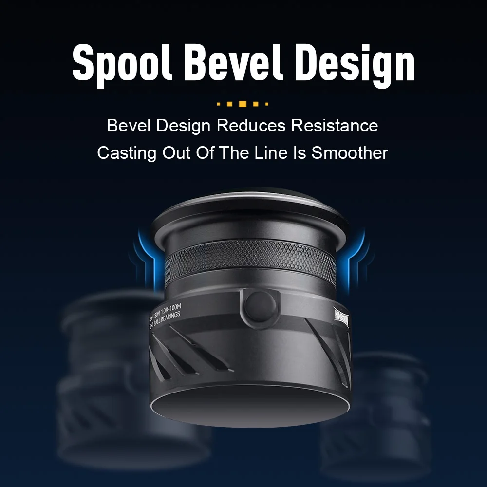 Kingdom Tegmen 5,2: 1 6,2: 1 relación de engranaje de alta velocidad carretes de pesca giratorios ligeros a 143g carbono 9kg arrastre máximo 10 + 1 cantidad de rodamientos - imagen 5