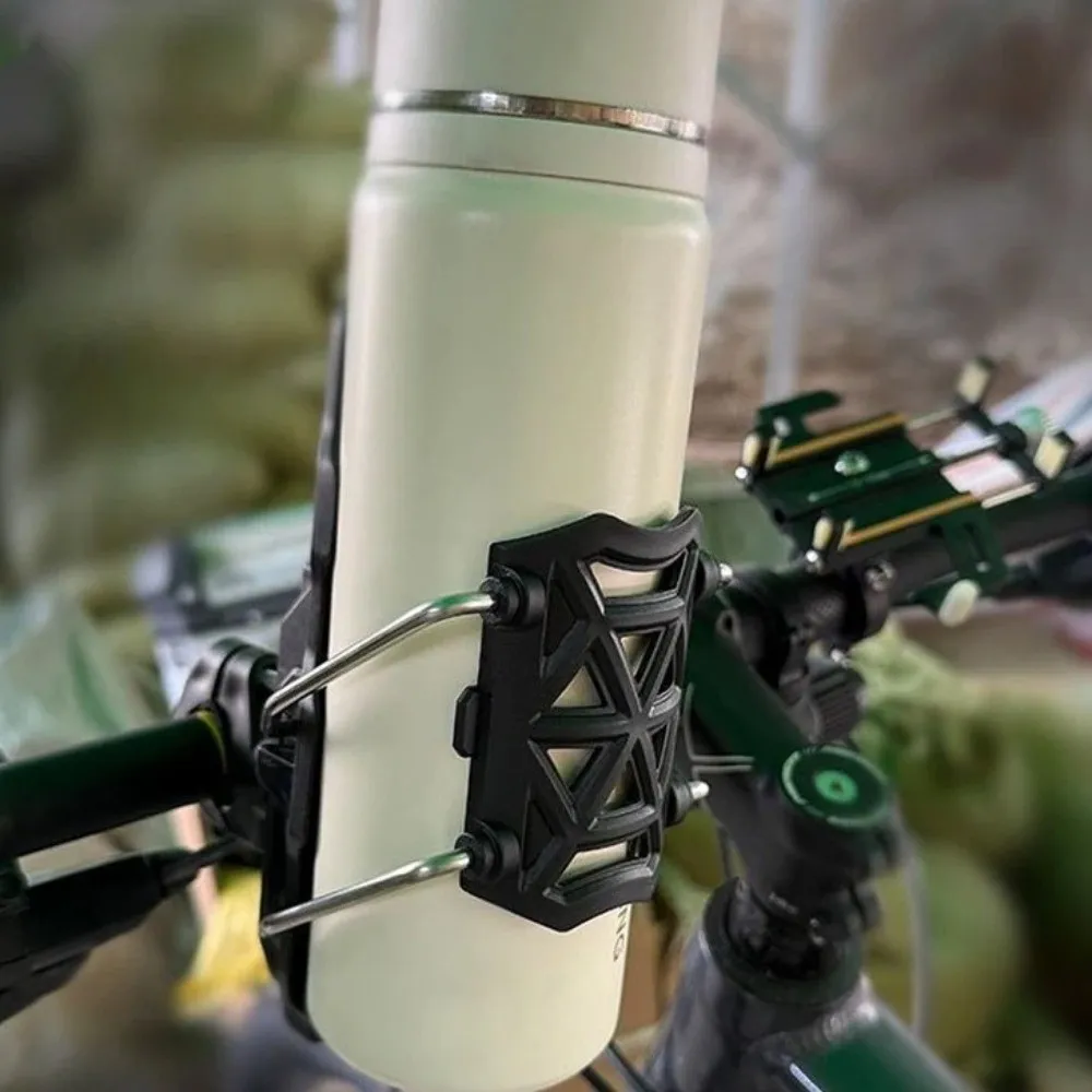 Soporte Universal para botella de agua, jaula para taza con manillar negro ajustable, soporte para botella de bicicleta giratorio de 360 grados, motocicleta y bicicleta - imagen 4