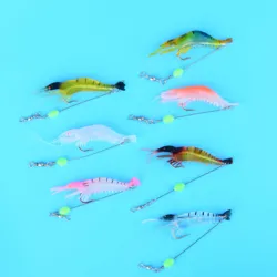 Señuelos de Gamba Noctilucentes – Jig Head en Vinilo para Pesca