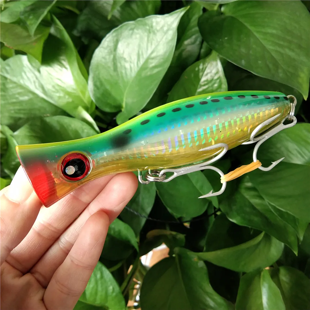 Señuelo de pesca de superficie Artificial, anzuelo duro Isca Wobbler de 3 piezas, 12cm, 40g, Crankbait de tiro largo - imagen 2