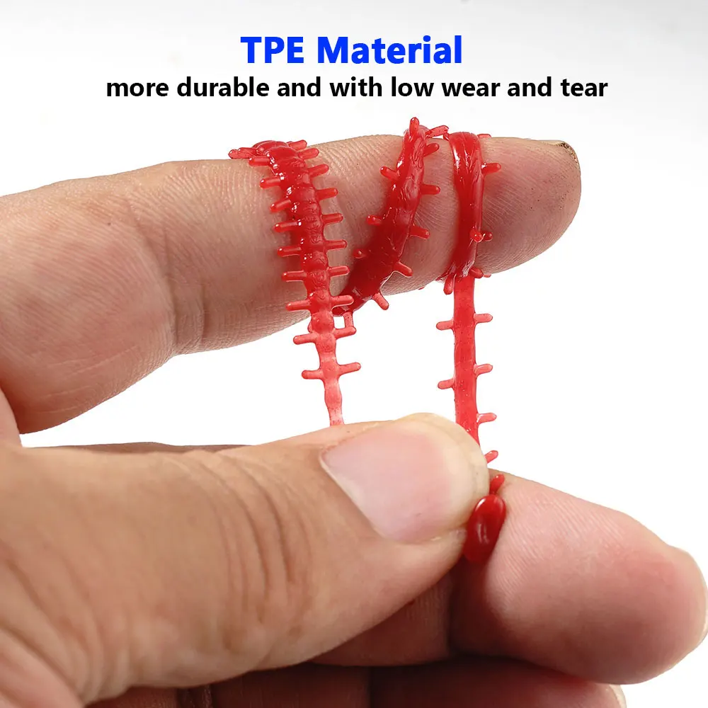 SUNMILE 10 Uds señuelos de gusanos de arena 8,2 cm pesca en sal señuelos blandos artificiales de silicona lubina trucha cebos de plástico - imagen 5