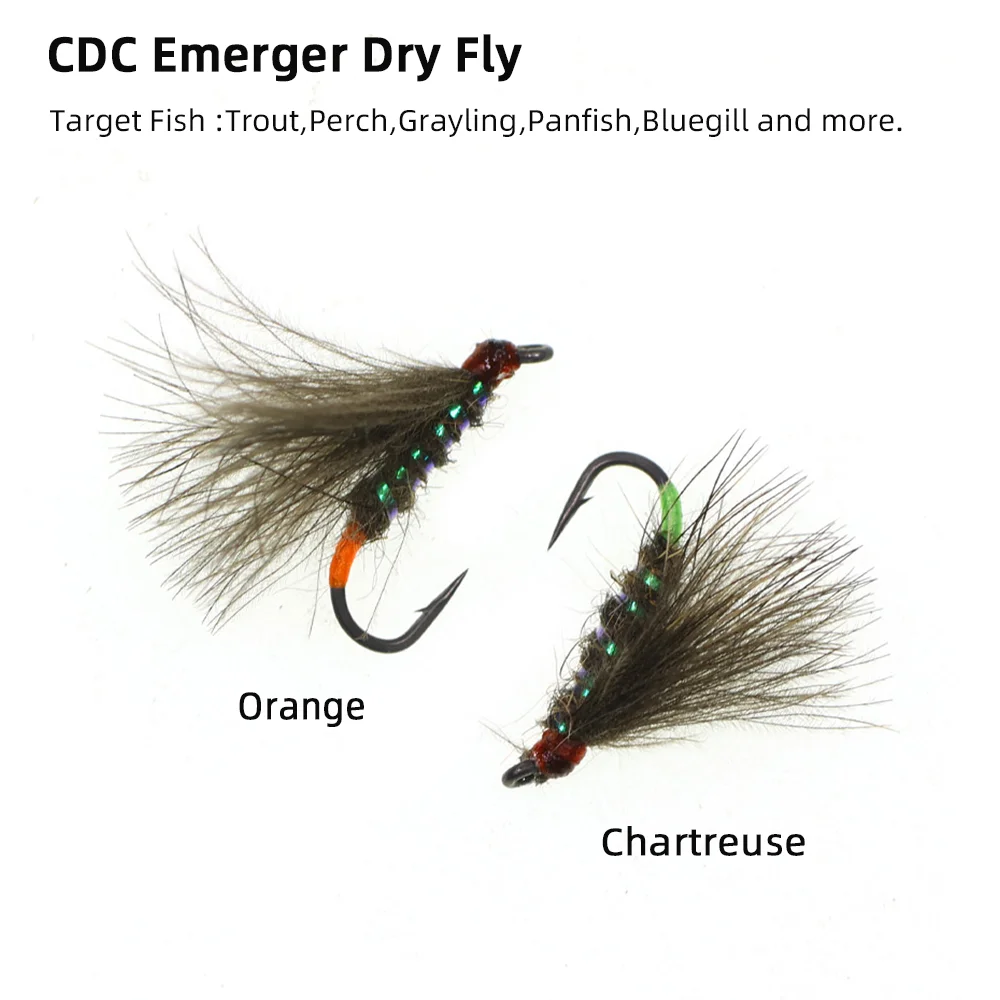 Wifreo Moscas secas CDC Mayfly con púas para trucha - imagen 2