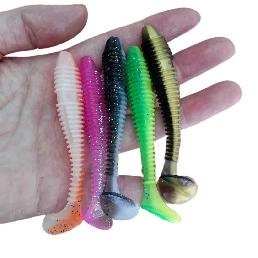 Señuelos blandos de silicona para pesca en el mar, cebos blandos de 15 piezas, 7,5 cm, 3,5g, Pva, Swimbait Artificial, aparejos Wobblers - imagen 2