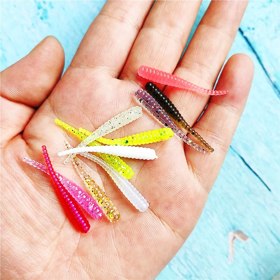 SWOLFY-señuelo suave 130 piezas, cebo de silicona de 35mm y 0,3g, cola recta, pasador Swimbait, Wobblers, gusano, carpa, aparejo de pesca de roca - imagen 5